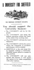 The original campaign poster for the University of Sheffield.