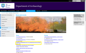 Alison Atkin featured on the Department of Archaeology news website.